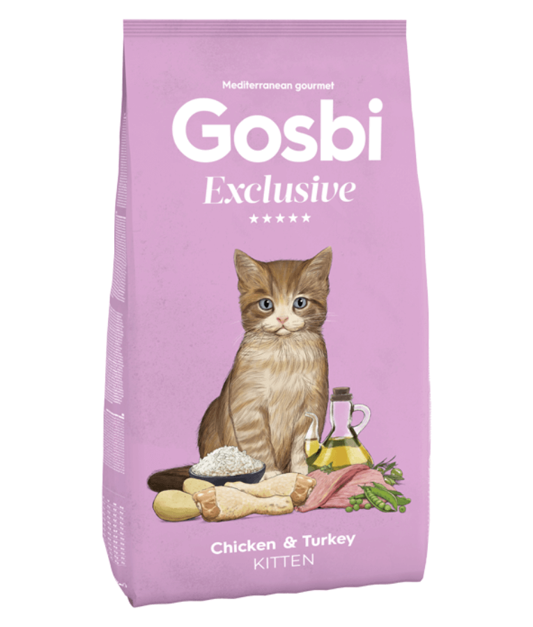 Gosbi - Exclusive, Chicken and Turkey Kitten Dry Cat Food – Growth Formula 1.5kg-6kg - 1.5kg