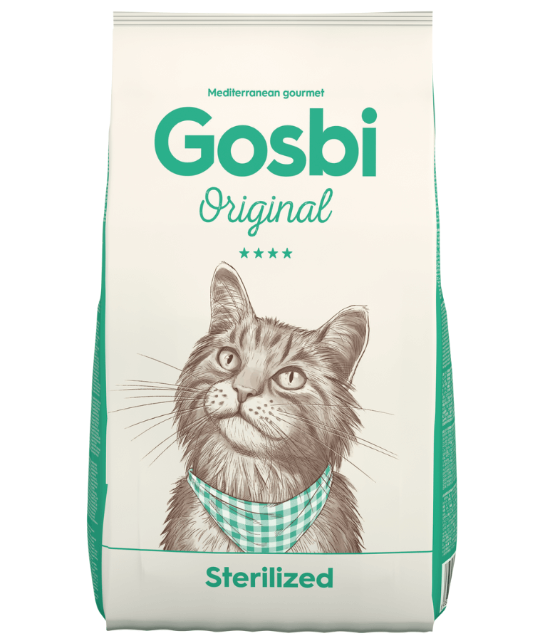 Gosbi - Original, Chicken, Salmon, and Tuna Adult Dry Cat Food – Sterilized, Hair and Skin Support 1kg-3kg-7kg - 1kg