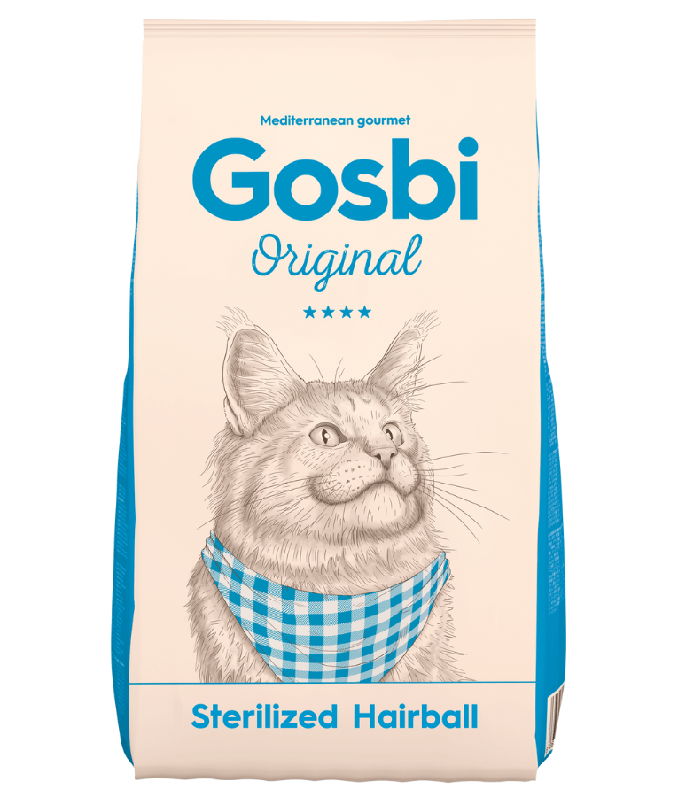 Gosbi - Original, Chicken and Rice Adult Dry Cat Food – Sterilized, Hairball Control 1kg-3kg-7kg - 1kg
