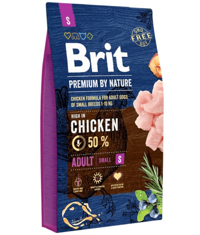 Brit Premium - By Nature Adult Chicken, Joint Support, Adult Small Breed Dry Dog Food - 3kg - 8kg - 3kg