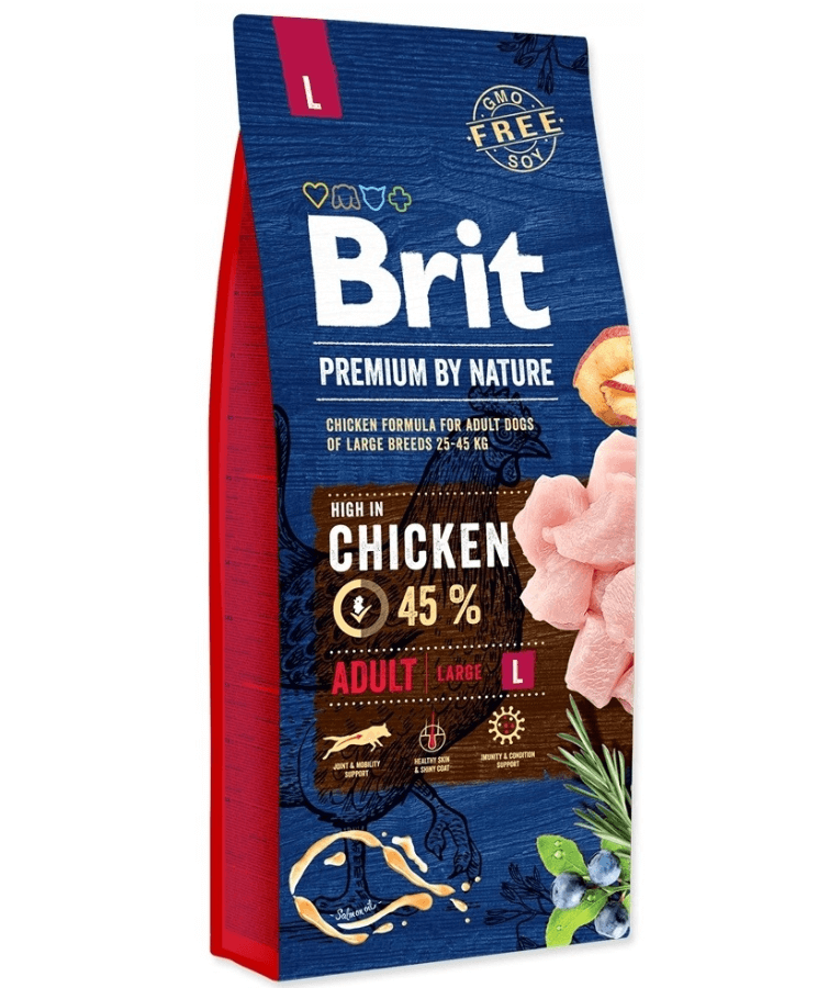Brit Premium - By Nature Chicken, Joint Support, Adult Large Breed Dry Dog Food - 3kg - 15kg - 3kg