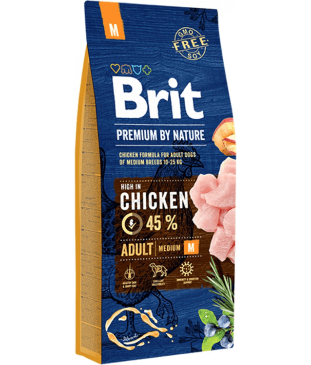 Brit Premium - By Nature Adult Chicken, Joint Support, Adult Medium Breed Dry Dog Food - 3kg - 15kg - 3 kg