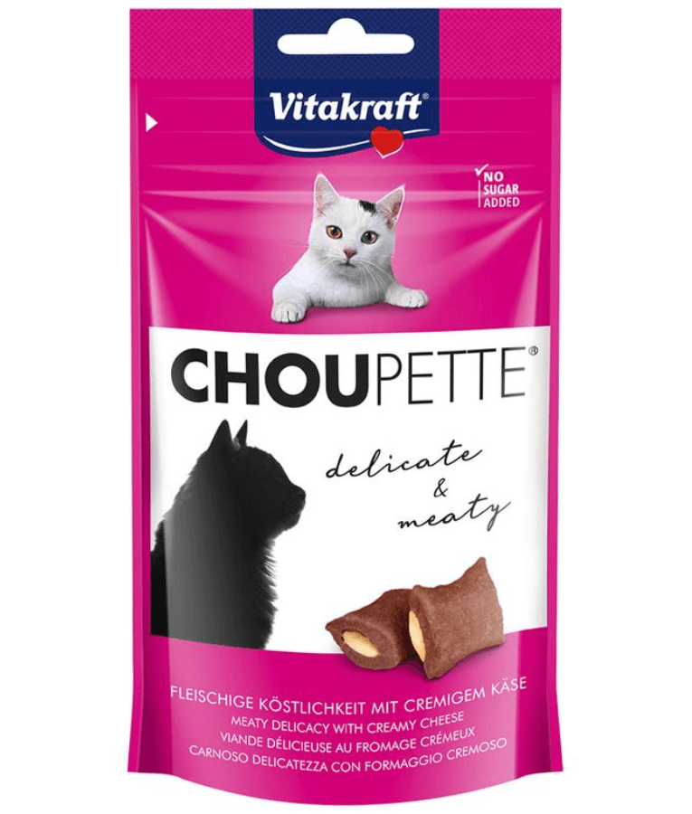 Vitakraft - Choupette, Delicate and Meaty Soft Bites, With Meat and Milk For Fussy Cats - 40g - 1 Pouch