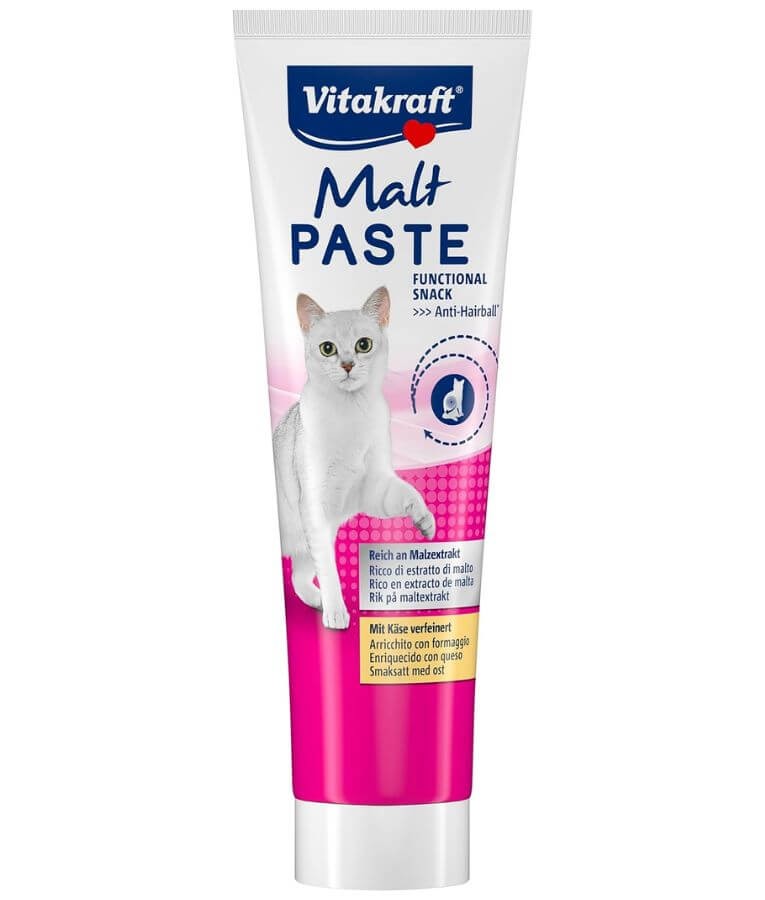 Vitakraft - Malt Paste, with Cheese, Anti-Hairball Formula For Cats - 100g
