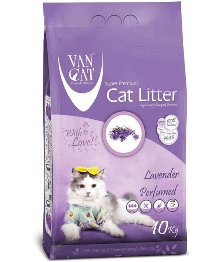 VanCat - Lavender Clumping Cat Litter, High Odor Control - 5kg, 10kg - 5kg (6L)