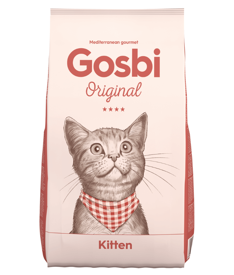 Gosbi - Original, Chicken, Salmon, and Tuna Kitten Dry Cat Food – Growth Formula 1kg-3kg - 1kg