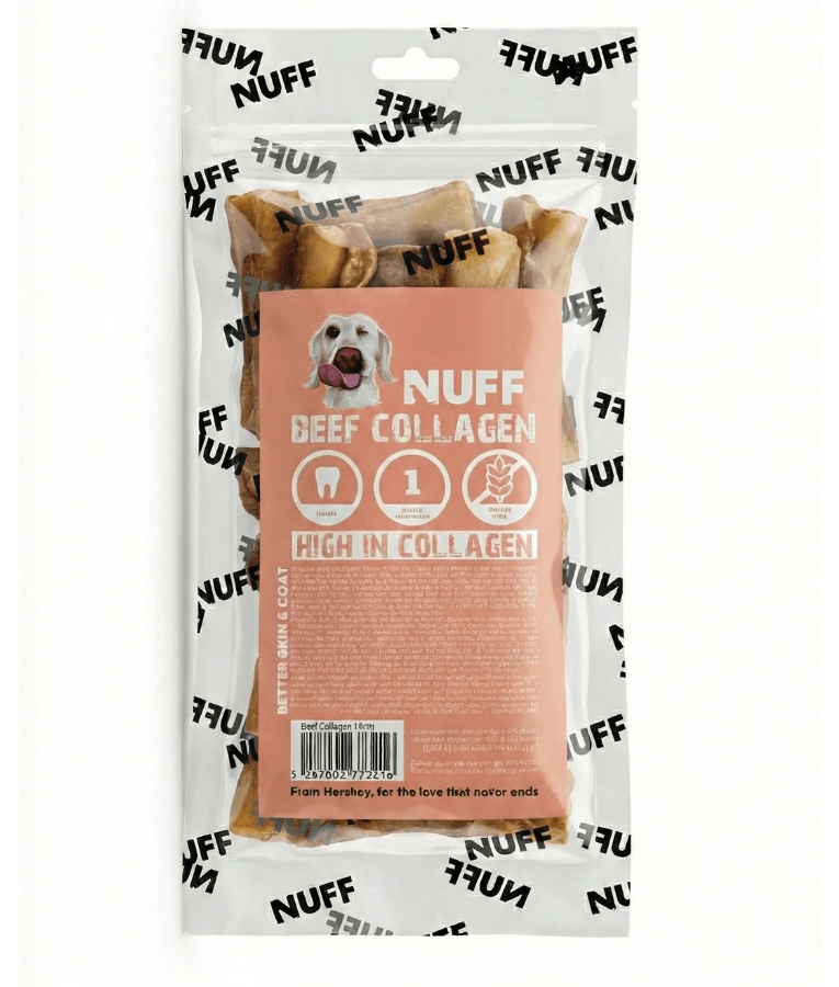 NUFF - Beef Collagen Wrapped Sticks – Joint & Skin Support Chew for Dogs - Grain & Gluten Free (3 pcs) - 80g