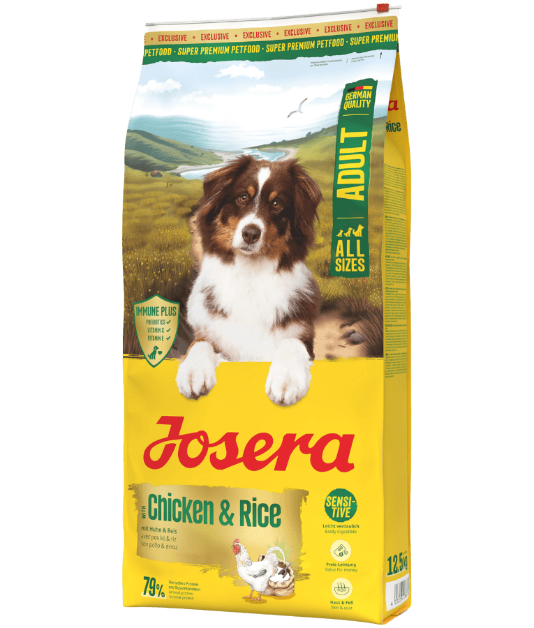 Josera - Chicken & Rice, Gluten-Free with Immune Plus & Yeast Cell Walls, Sensitive Stomach, Adult, All Breed Sizes, For Dogs - 0.9kg -12.5kg - 12.5 kg