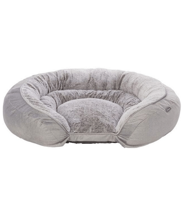 Top Paw - Orthopedic Premium Support Oval Lounger Bed, Memory Foam, Plush Greige, Washable Cover - L, XL - Large