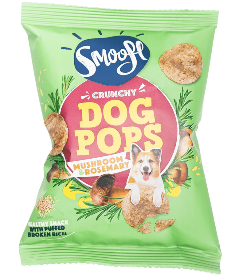 Smoofl - Dog Pops Mushroom & Rosemary, Rice-Based Low Calorie Treat, All Life Stages, All Breed Sizes, - 24 g
