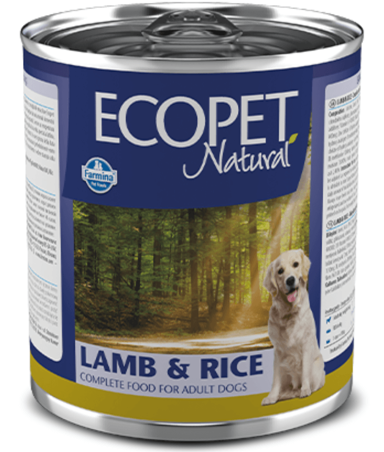 Farmina - Ecopet Natural Lamb & Rice, Adult All Breed Sizes, Complete Nutrition Wet Dog Food - 300 g - 1 Can