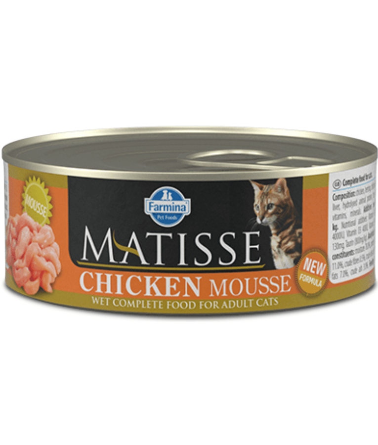 Farmina - Matisse Chicken Mousse, Chicken & Herring, Complete Wet Cat Food for Adult Cats - 85 g - 1 Can