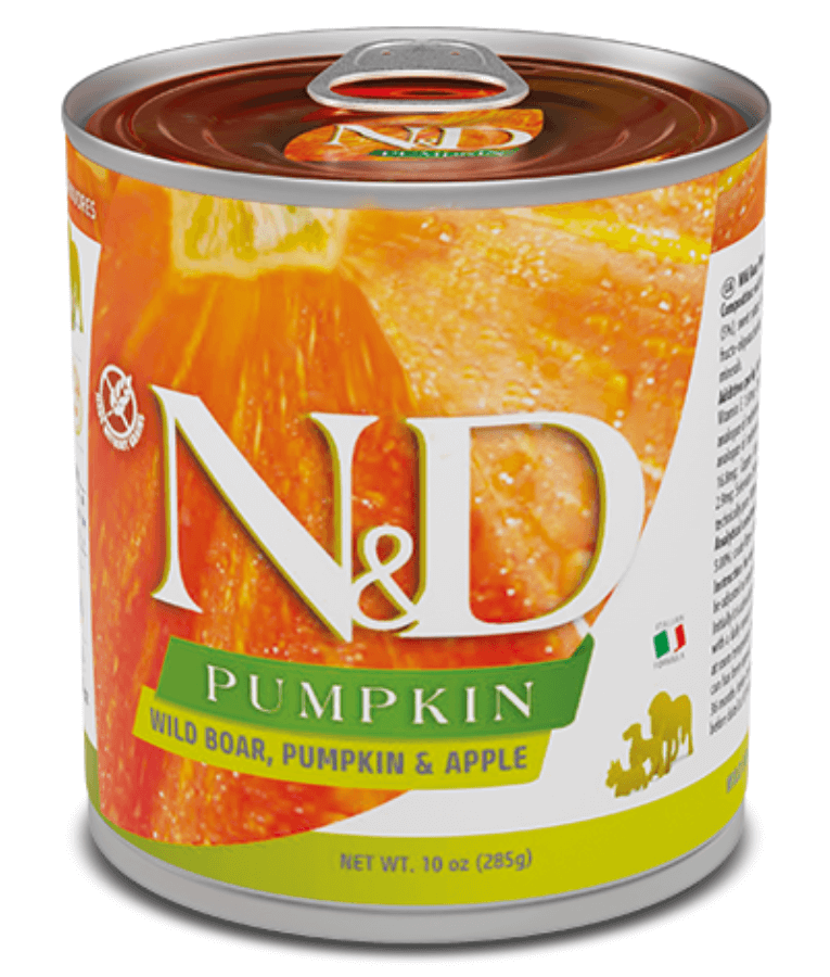 Farmina - N&D Pumpkin, Wild Boar, and Apple Adult Wet Dog Food In Gravy, for a Healthy Digestion - 285g - 1 Can