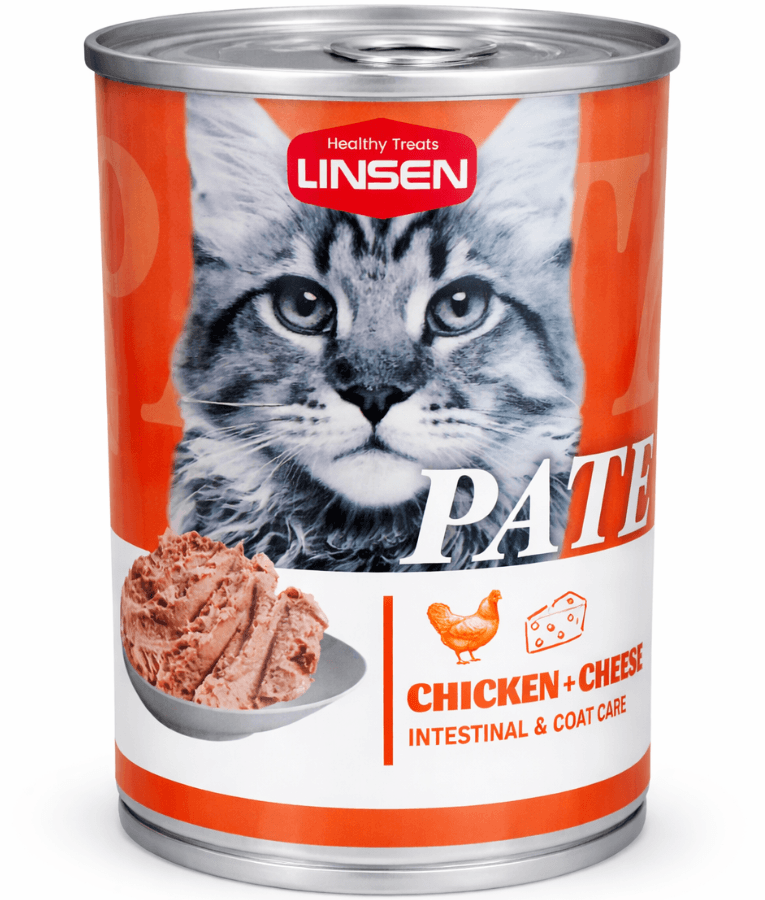 Linsen - Fresh Meat Pate, Chicken & Cheese, Intestinal & Coat Care, Immune Support, All Life Stages - 375 g