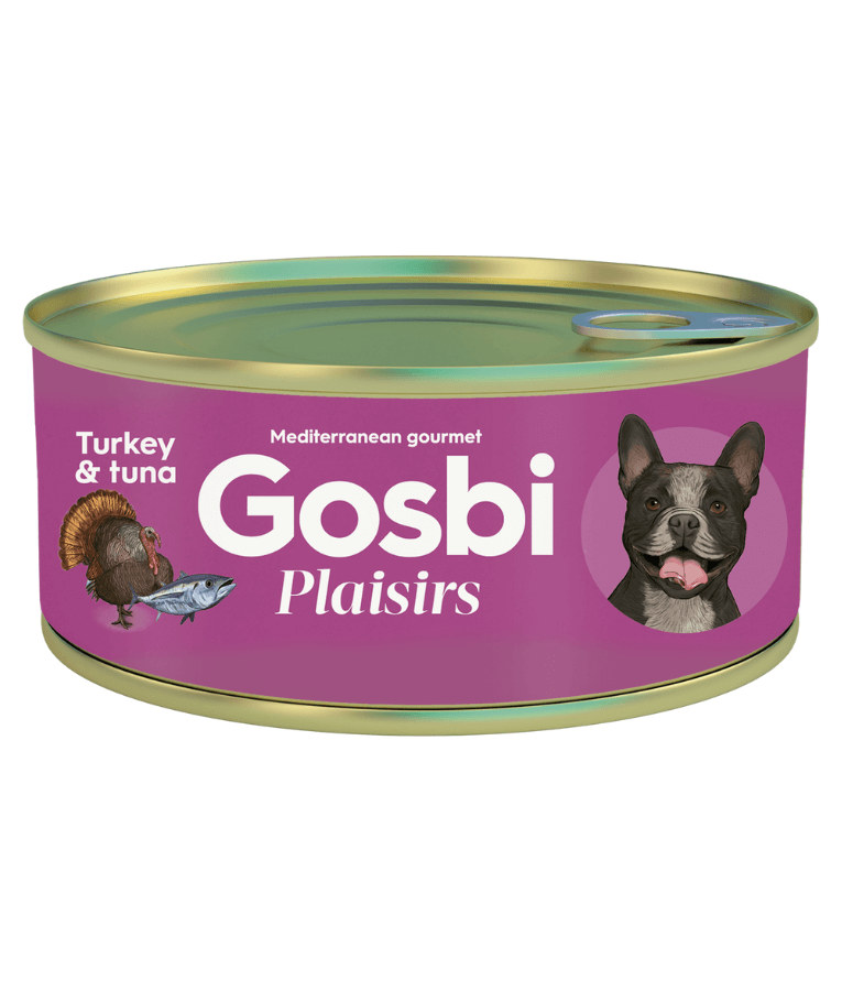 Gosbi - Plaisirs, Grain-Free Turkey & Tuna Adult Complementary Wet Dog Food, Weight Control 150g-400g - 150g