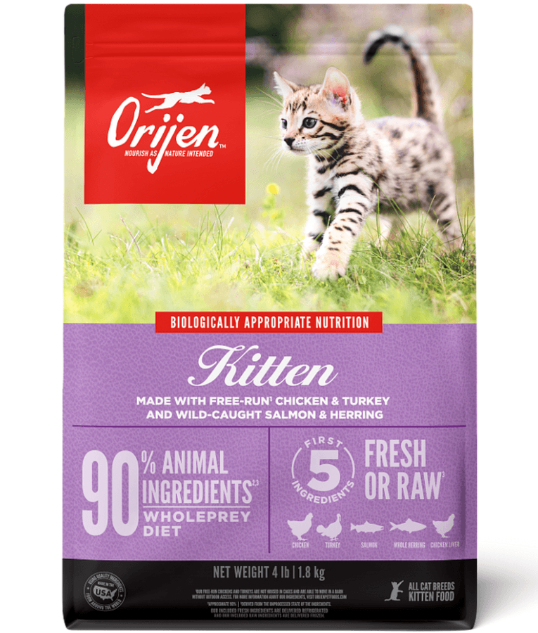 Orijen - Kitten Formula, Chicken, Turkey & Salmon, High-Protein, Grain-Free, WholePrey, Kitten Dry Cat Food - 340g - 1.8kg - 340 g