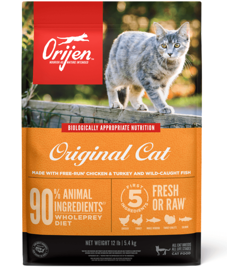 Orijen - Original Cat, Chicken, Turkey & Fish, High-Protein, Grain-Free, WholePrey, Adult & Senior Dry Cat Food - 340g - 1.8kg - 5.4kg - 340 g
