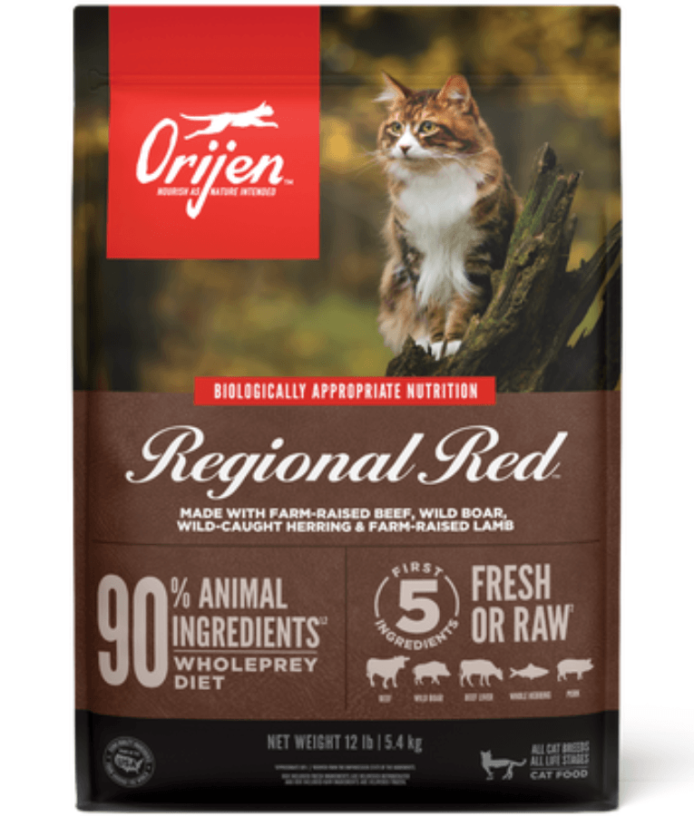 Orijen - Regional Red, Beef, Wild Boar & Lamb, High-Protein, Grain-Free, WholePrey, Adult & Senior Dry Cat Food - 340g - 1.8kg - 5.4kg - 340 g
