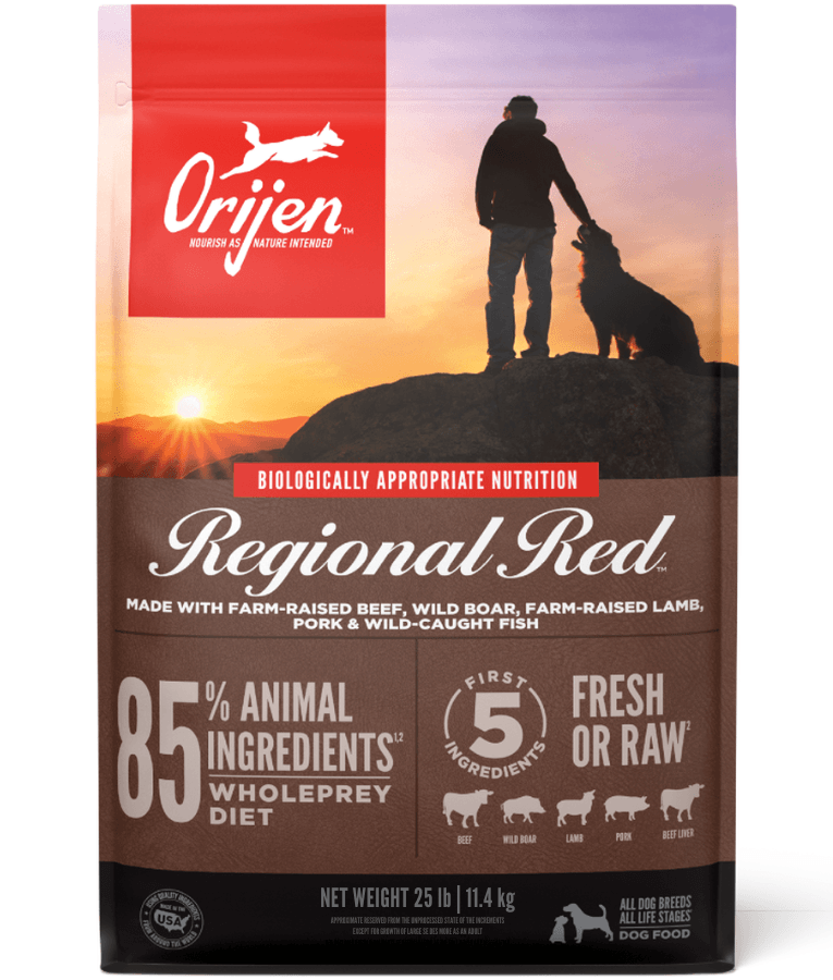 Orijen - Regional Red, Grain-Free Beef, Wild Boar, Lamb and Pork Adult Dry Dog Food For All Breeds 2kg - 11.4kg - 2 kg