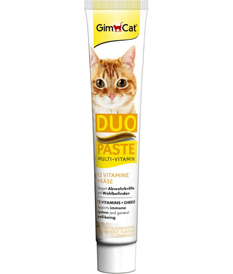 GimCat - Duo Paste Multi-Vitamin & Cheese, 12 Vitamins, Immune Support, All Life Stages - 50g