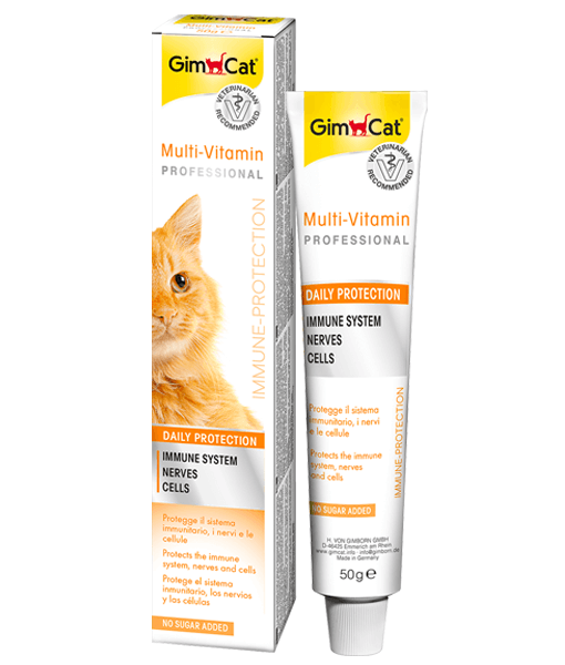 GimCat - Multi-Vitamin Paste, 13 Vitamins, Immune Support, Skin & Coat Health, All Life Stages 20g - 50g - 20 g