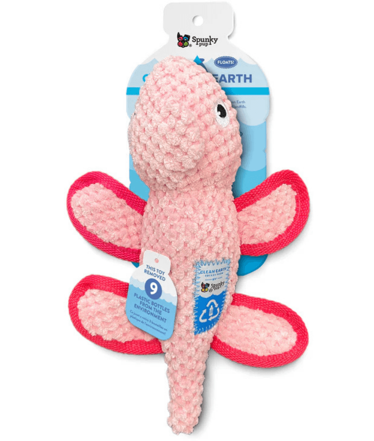 Spunky Pup - Chameleon Clean Earth Plush Textured, Recycled Materials - Sustainable Floating Squeaky Dog Toy