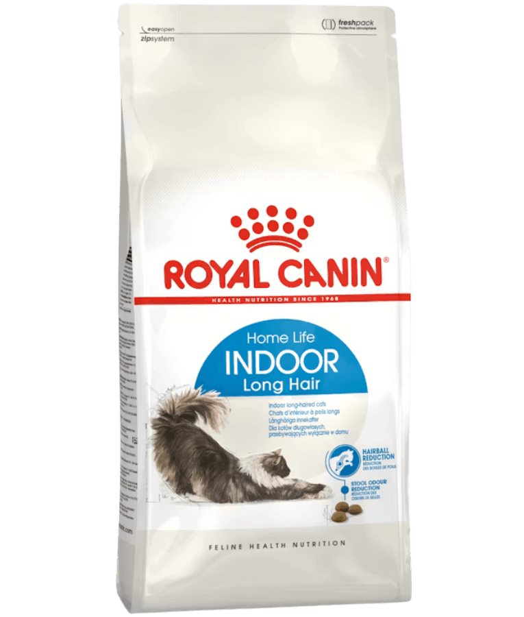 Royal Canin - Indoor Long Hair, Hairball Reduction, Skin & Coat Support, Adult Indoor Long-Haired Cat Dry Food - 2 kg