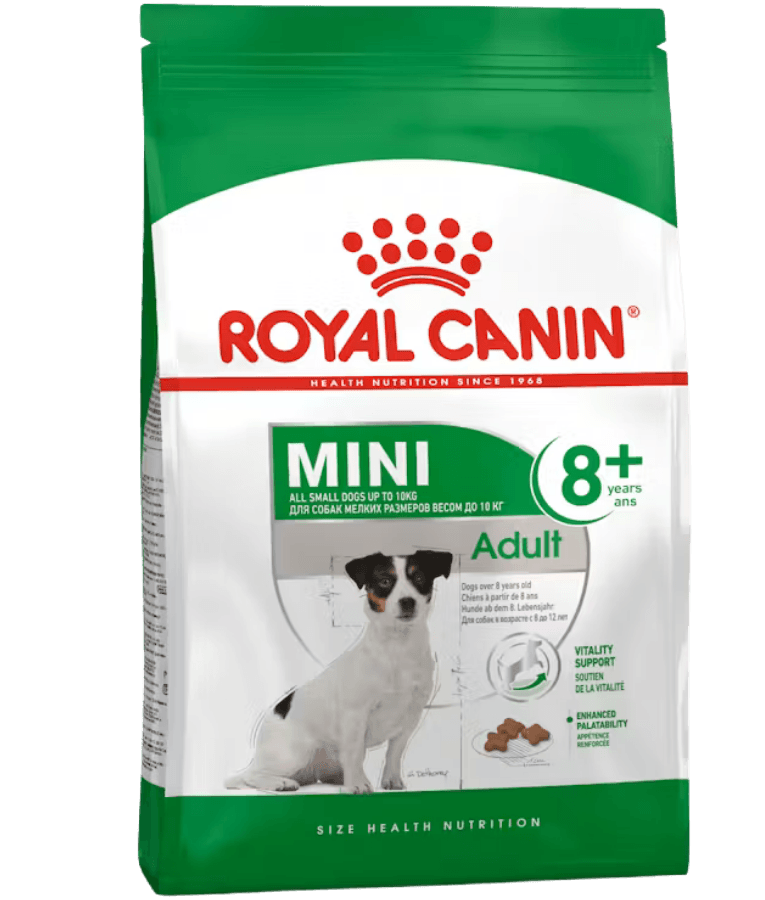 Royal Canin - Mini Adult 8+, Chicken, Senior Mini Breed Dry Dog Food - 2 kg