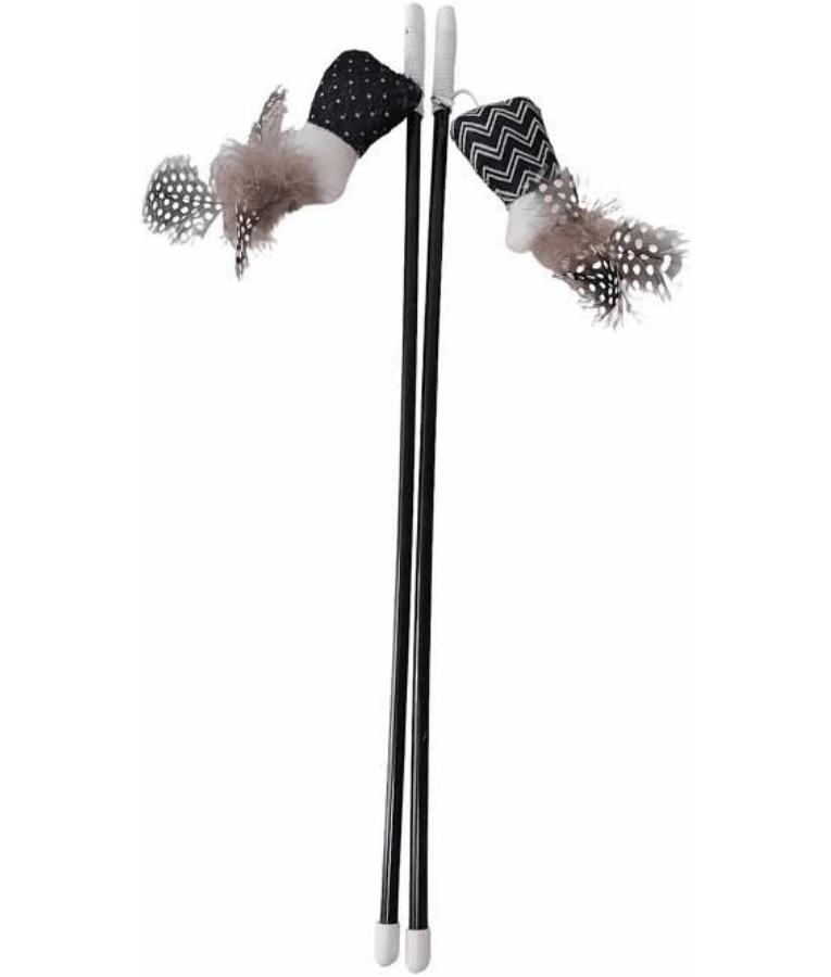 Pet Interest - Plush & Feather Cat Teaser Stick - 46 cm
