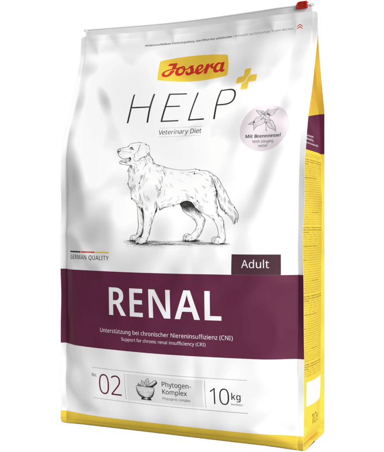 Josera - Help Renal, Gluten-Free Kidney Support with Nettle & Salmon Oil, Veterinary Diet Dry Dog Food for Adult All Breed Sizes - 10kg