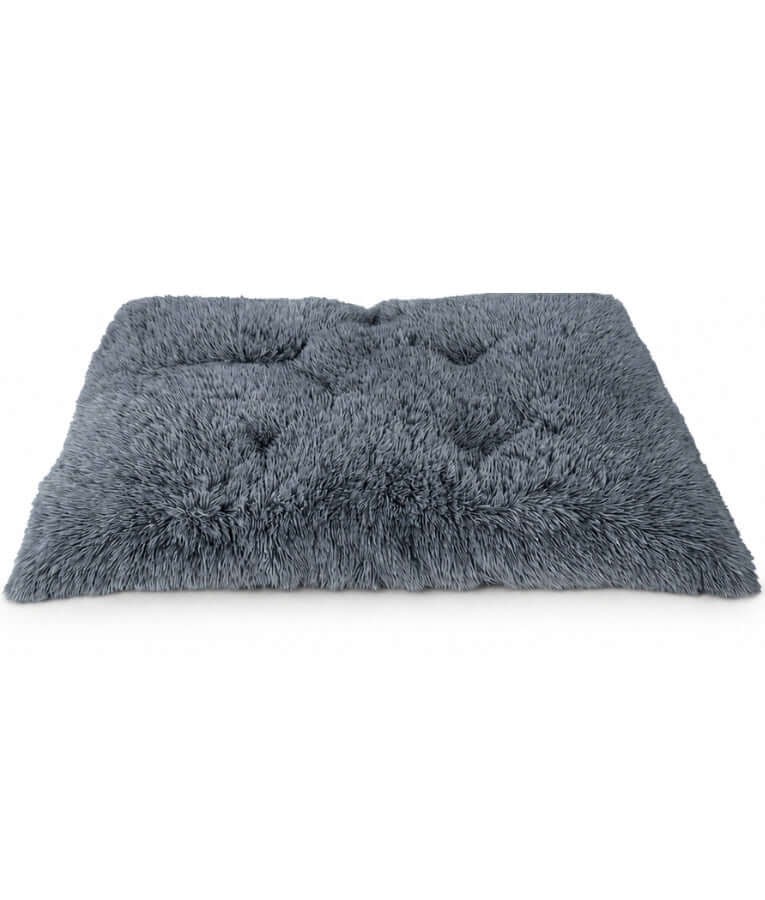 Cuddlove - Plush Crate Mattress for Dogs, Non-Slip Washable Cushion for Large Breeds - Dark Grey - 95 × 70 × 15 cm