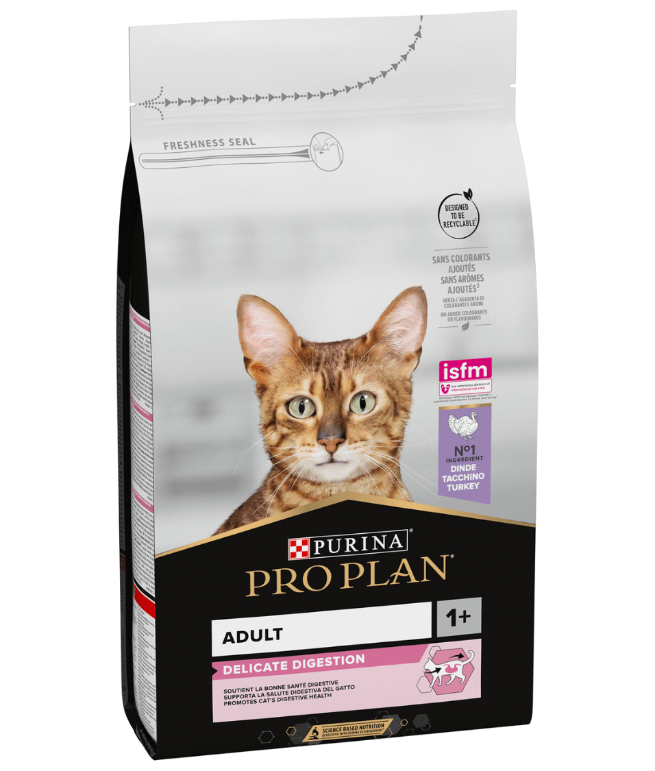 Purina - Pro Plan, Adult Delicate Digestion, Dry Cat Food with Turkey - 1.5kg - 3kg - 10kg - 1.5kg