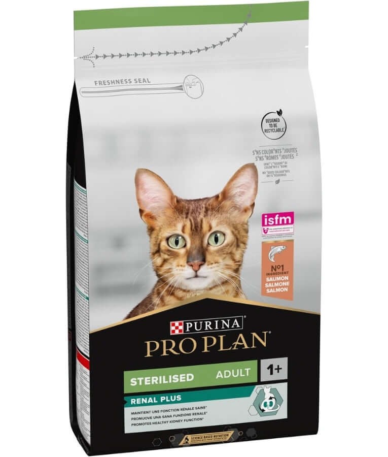 Purina - Pro Plan, Renal Plus With Salmon, Sterilised Adult Dry Cat Food - 3kg - 10kg - 3 kg