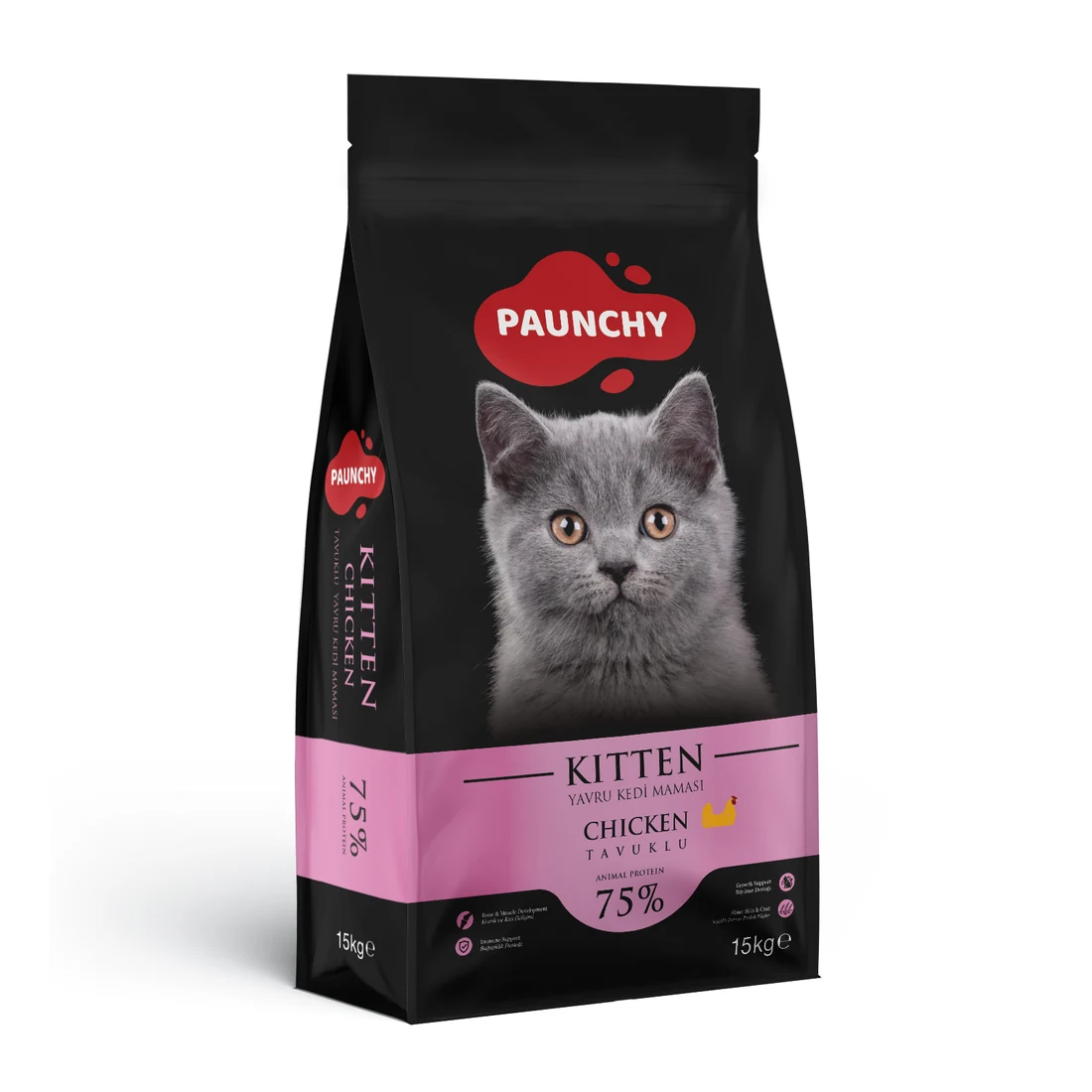 Paunchy Kitten Cat Food with Chicken, 2kg