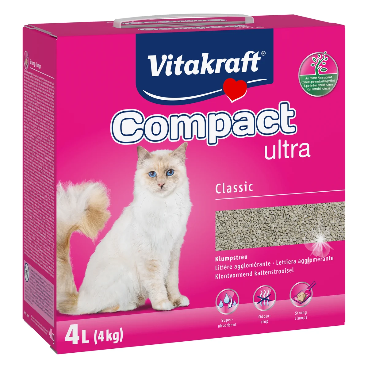 Vitakraft Compact Ultra Clumping Cat Litter, 4kg