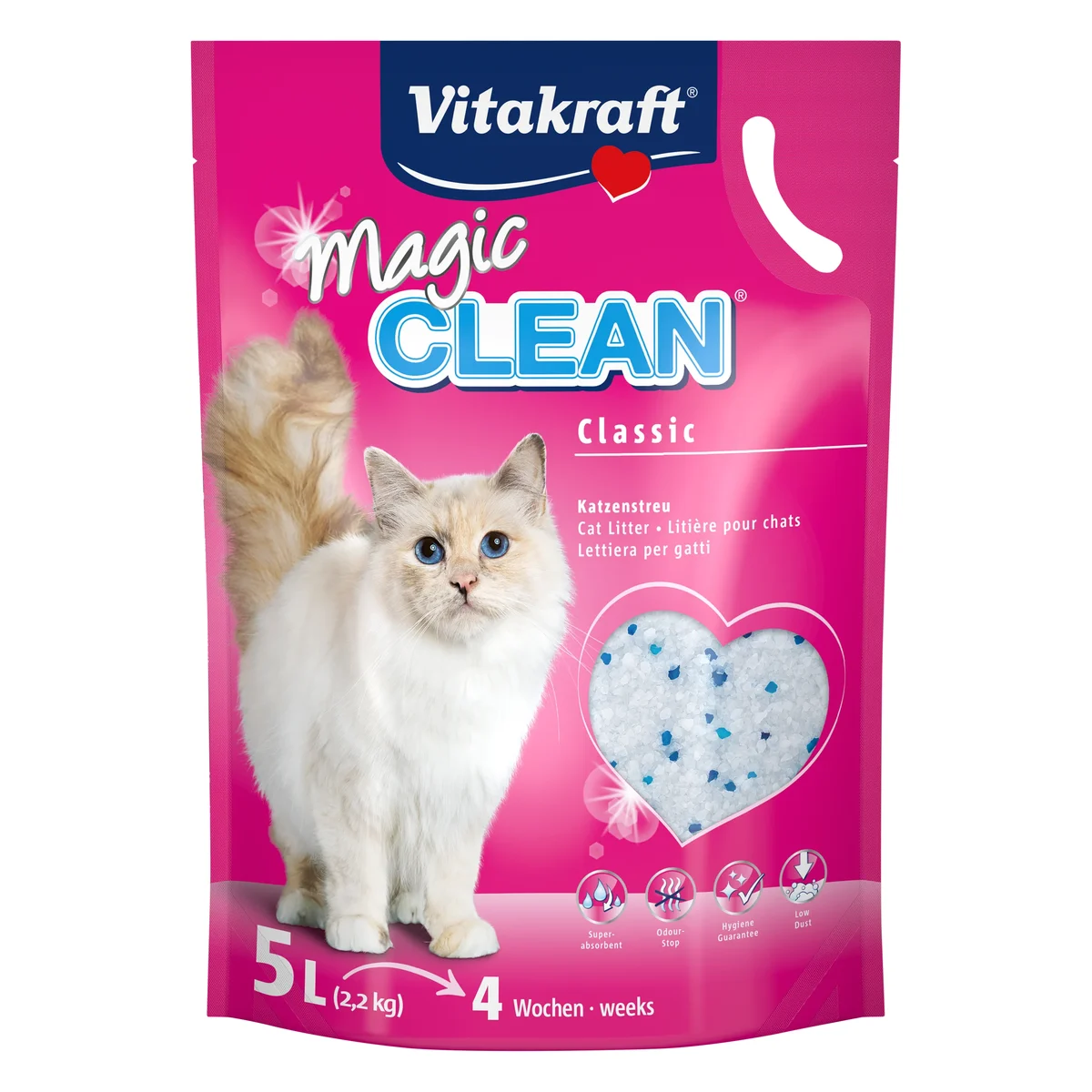 Vitakraft Magic Clean Silica Cat Litter, 5L