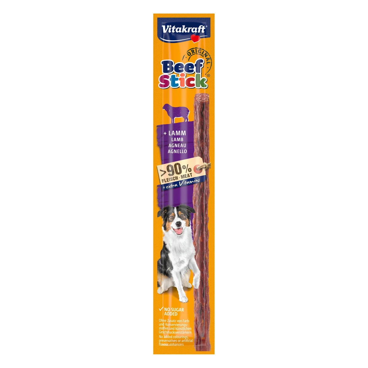 Vitakraft Beef Stick Lamb Dog Treat, 1 Stick