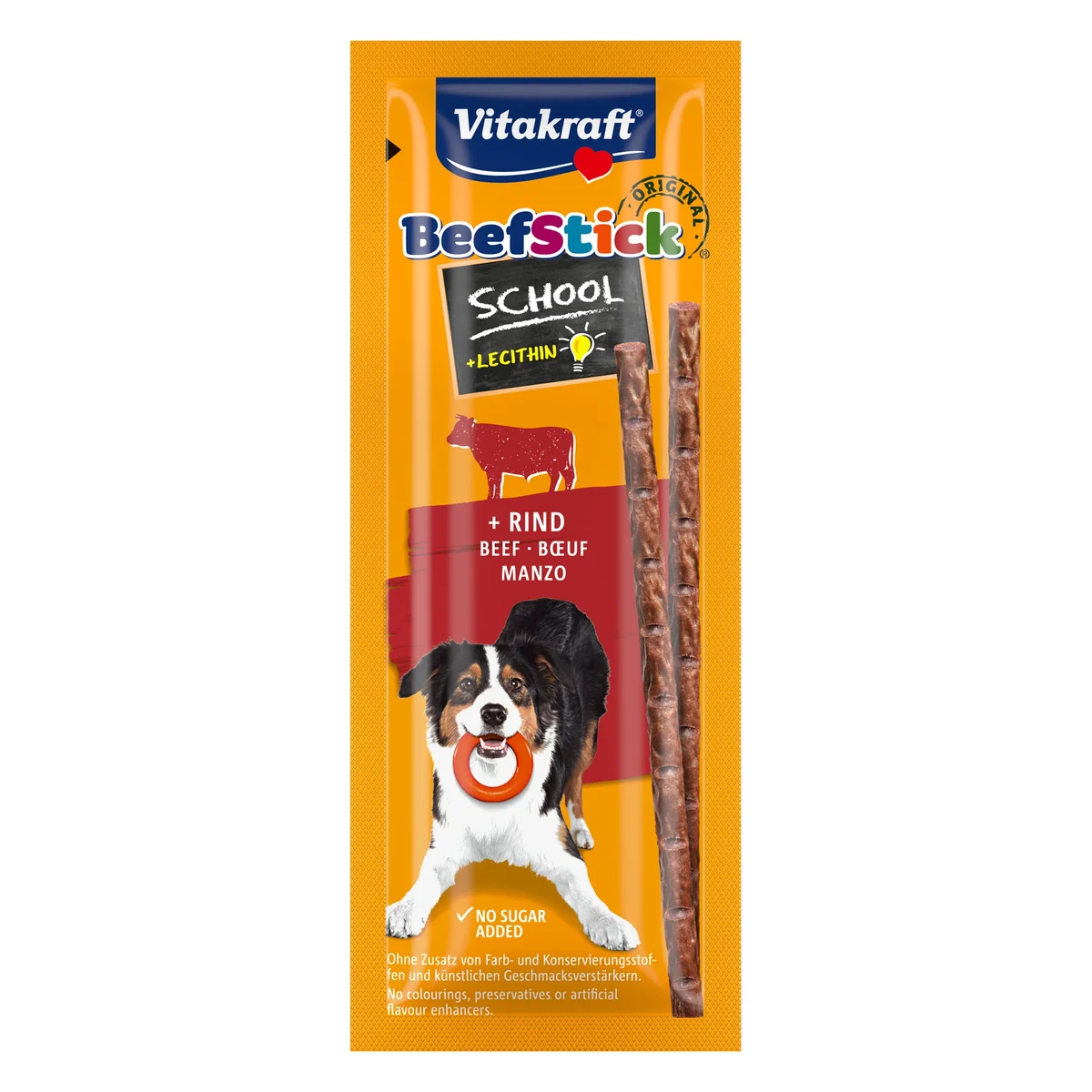 Vitakraft Beef Stick School Beef Dog Treat, 2 Sticks