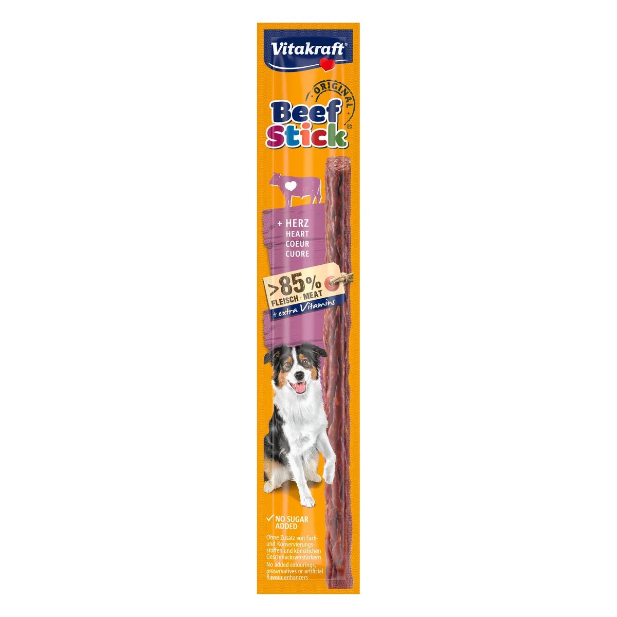 Vitakraft Beef Stick Heart Dog Treat, 1 Stick