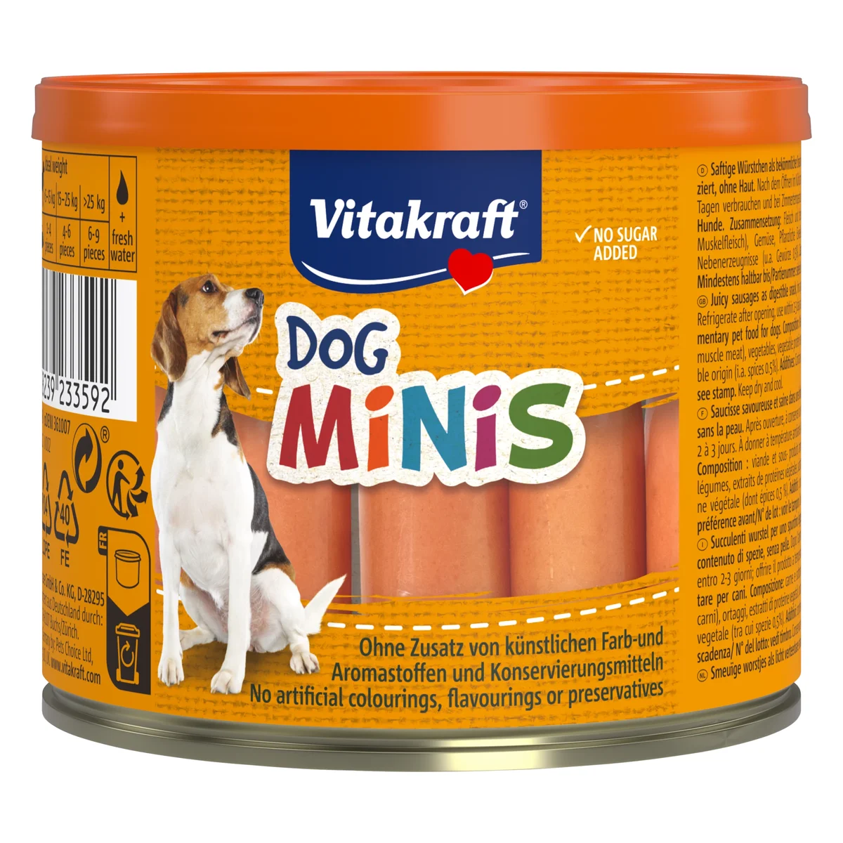 Vitakraft Dog Minis Sausage Dog Treat, 120g