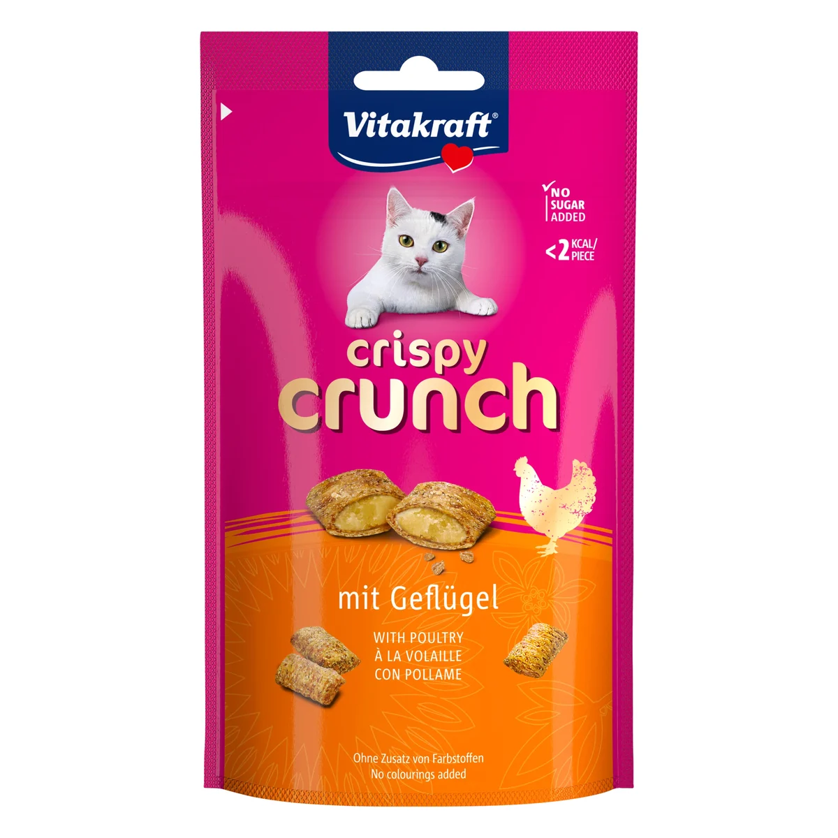 Vitakraft Crispy Crunch Poultry Cat Treat, 60g