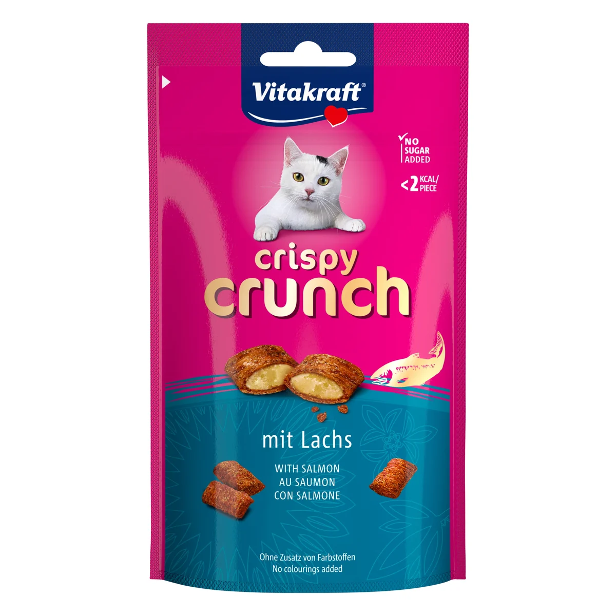 Vitakraft Crispy Crunch Salmon Cat Treat, 60g