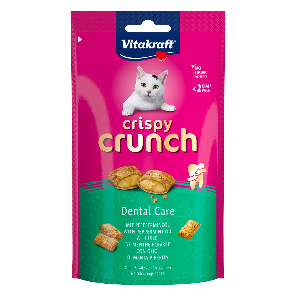 Vitakraft Crispy Crunch Dental Peppermint Cat Treat, 60g