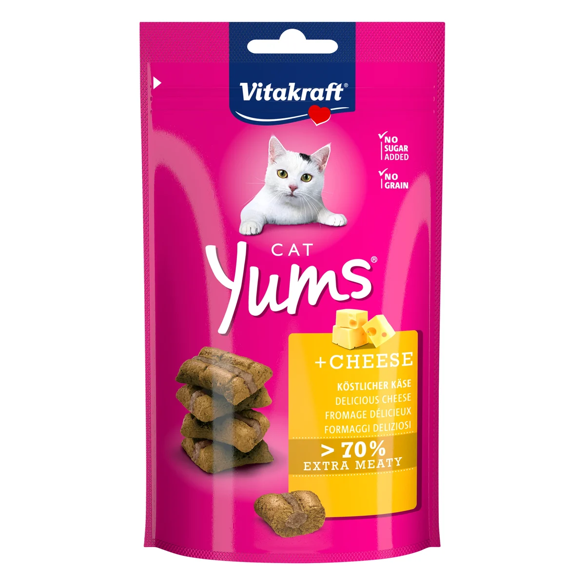 Vitakraft Cat Yums Cheese Cat Treat, 40g