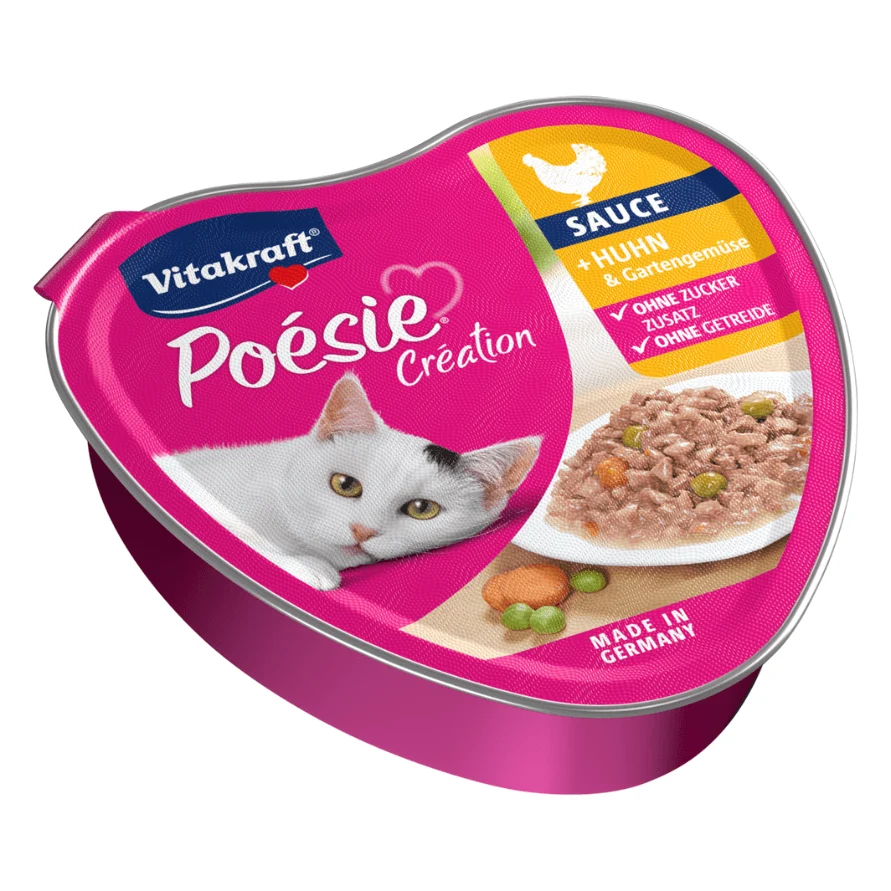 Vitakraft Poésie Création Chicken & Garden Vegetables Wet Cat Food, 85g