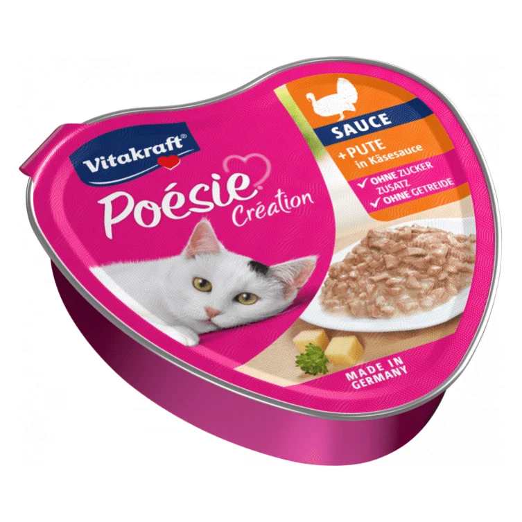 Vitakraft Poésie Création Turkey in Cheese Sauce Wet Cat Food, 85g