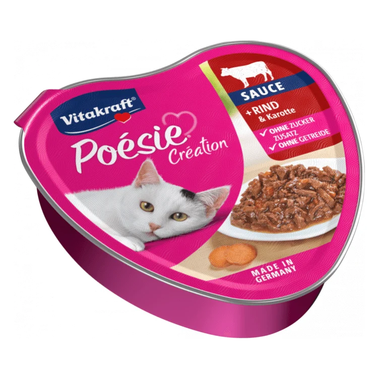 Vitakraft Poésie Création Beef & Carrots Wet Cat Food, 85g