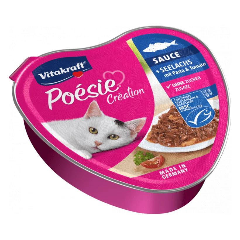 Vitakraft Poésie Création Pollock with Pasta & Tomatoes Wet Cat Food, 85g