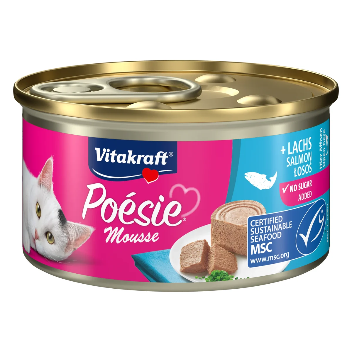 Vitakraft Poésie Mousse Salmon Wet Cat Food, 85g