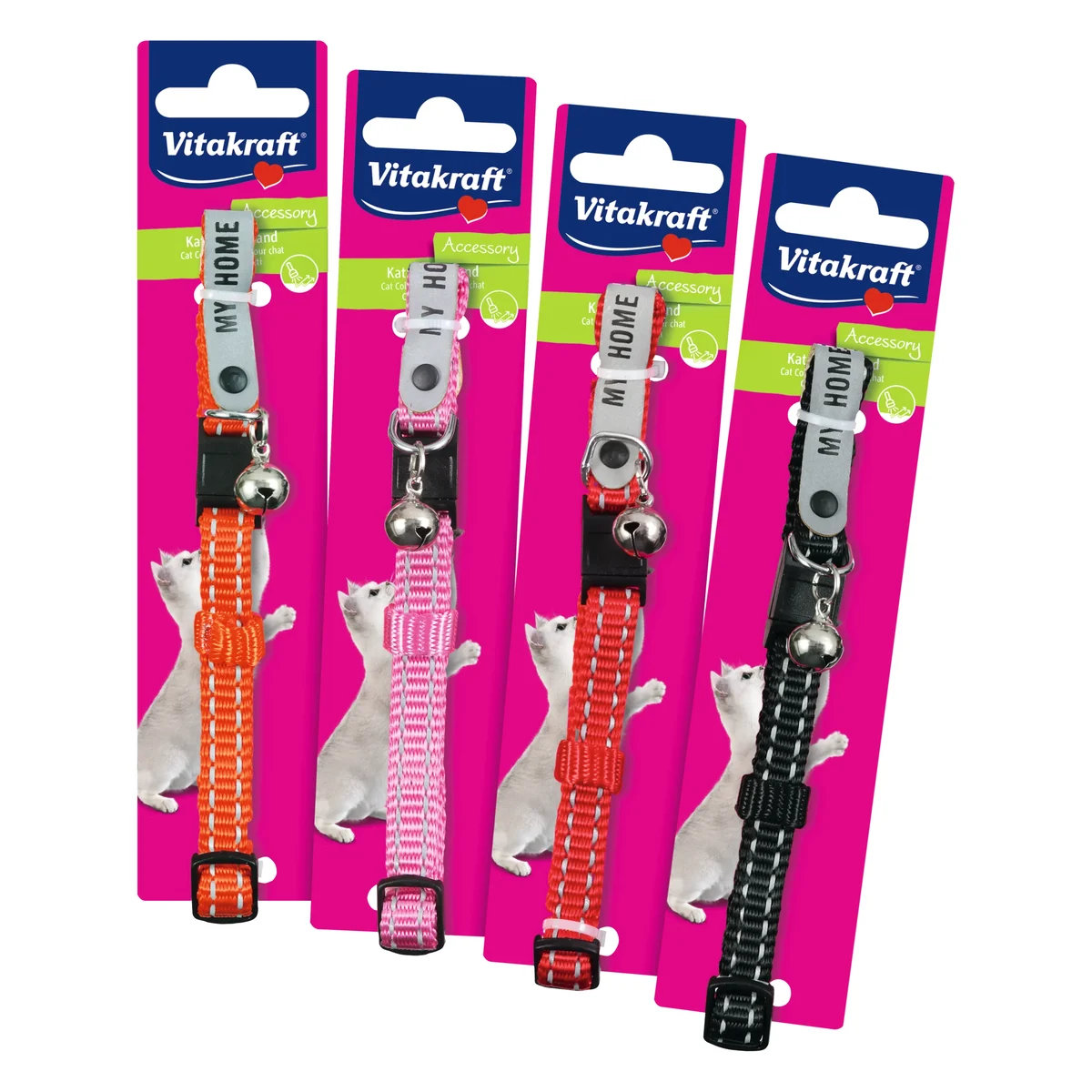 Vitakraft Cat Collar with Bell & Address Tag